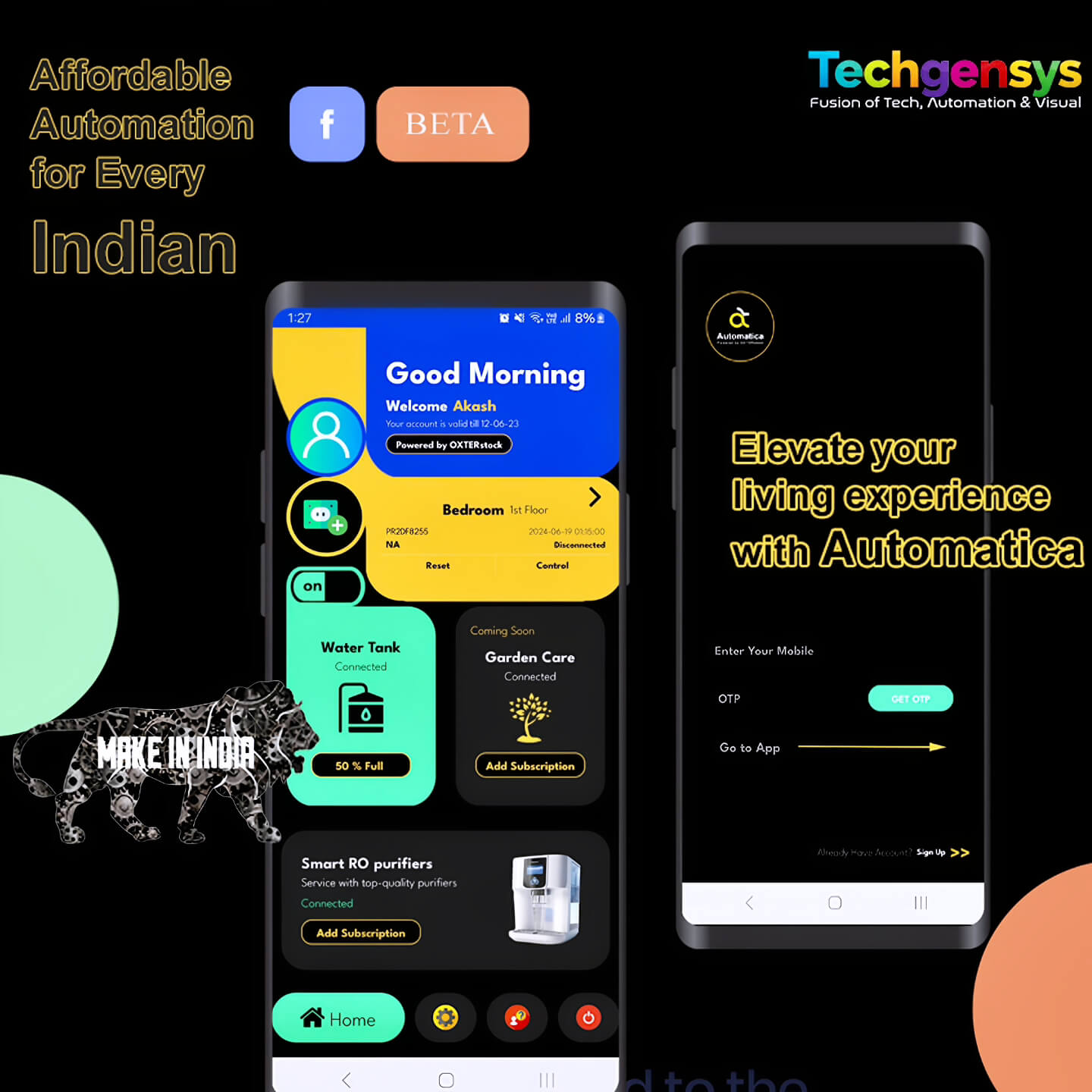 Smart Automation Mobile App by Techgensys Software Development Company